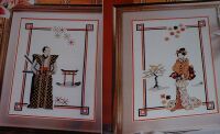 Oriental Lady & Man ~ TWO Cross Stitch Charts