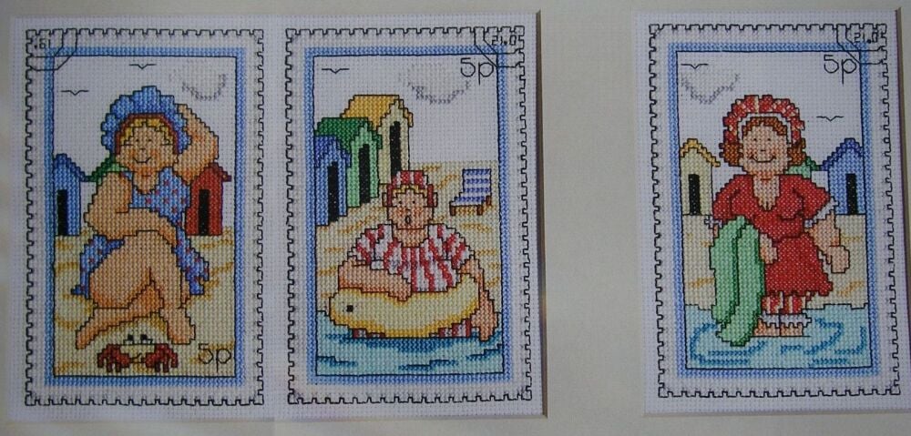 A Trio of Jolly Bathers ~ Cross Stitch Charts