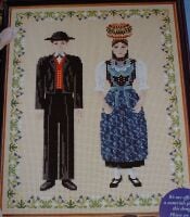 Black Forest Couple in Costume ~ Cross Stitch Chart