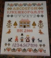 Alphabet & Family Sampler ~ Cross Stitch Chart