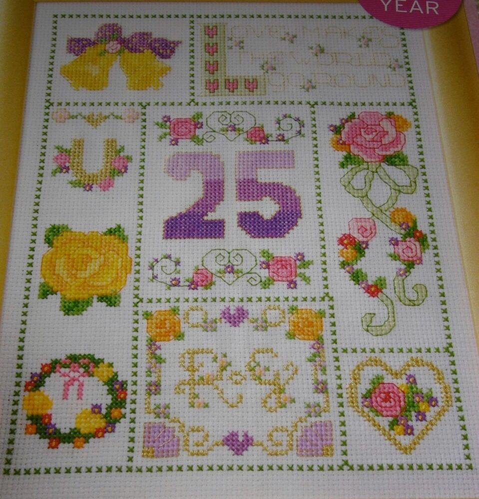 Classic Wedding Anniversary Sampler ~ Cross Stitch Chart