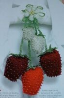 Beaded Strawberry Clothes Hanger Scenter ~ Embroidery Pattern