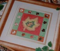 Space Dyed Threads Autumn Leaf: Embroidery Pattern