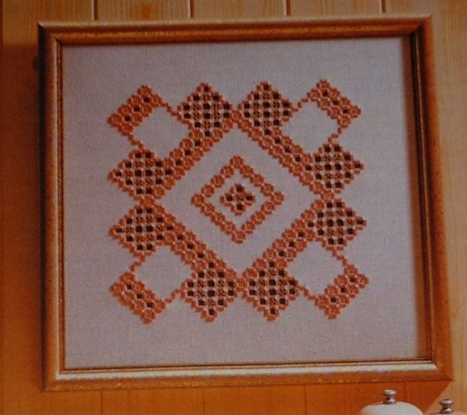 Norwegian Hardanger Decorative Panel ~ Hardanger Pattern