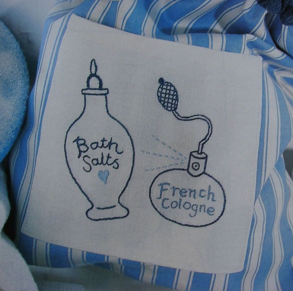 Embroidered Bathroom Motifs ~ Embroidery Patterns