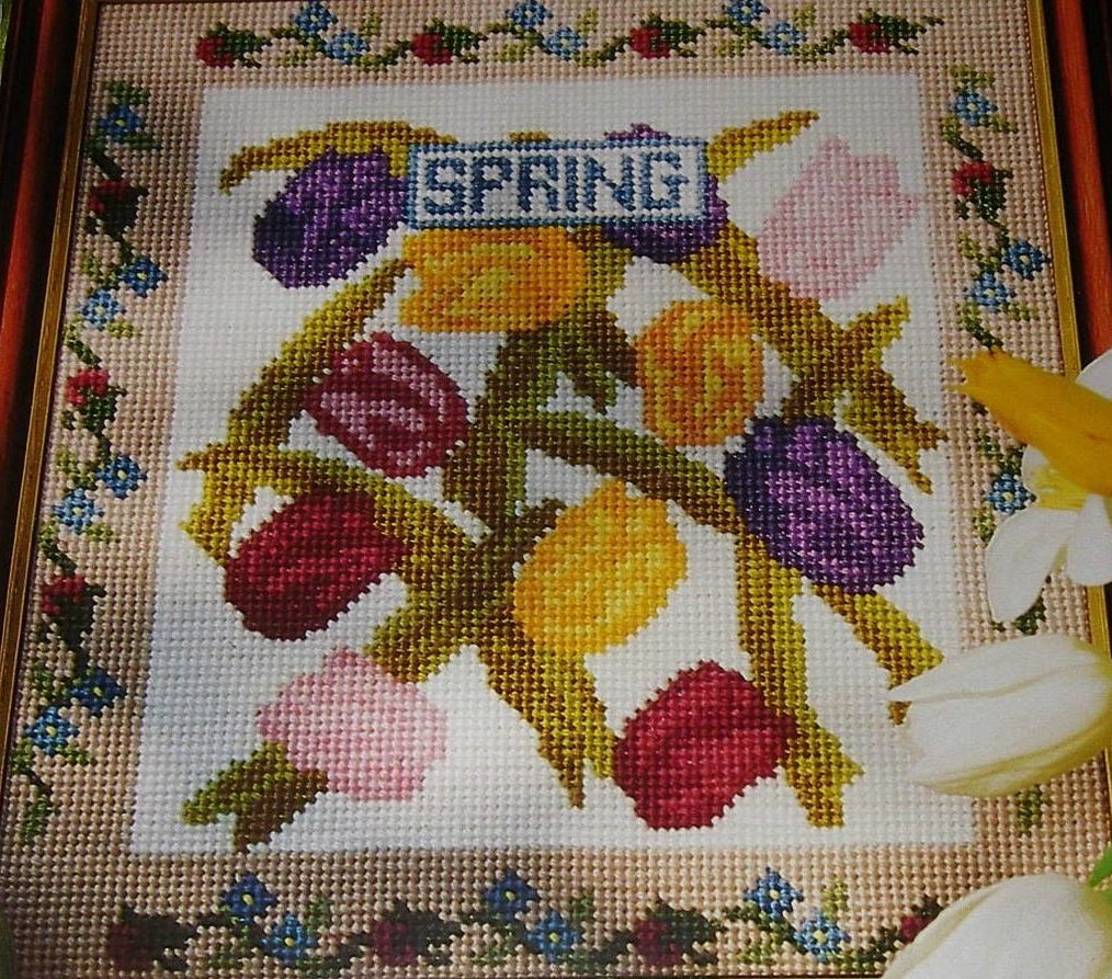 Spring Tulips Sampler ~ Needlepoint Pattern