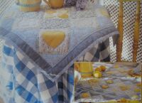 Lemon Hearts Quilted Tablecloth & Mats ~ Patchwork & Quilting Pattern