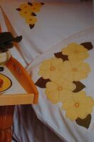 Applique Primula Flower Bedlinen ~ Applique Sewing Pattern