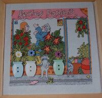 Flower Shop Window Scene ~ Cross Stitch Chart
