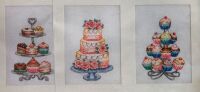 Cakes on Display ~ Three Cross Stitch Charts