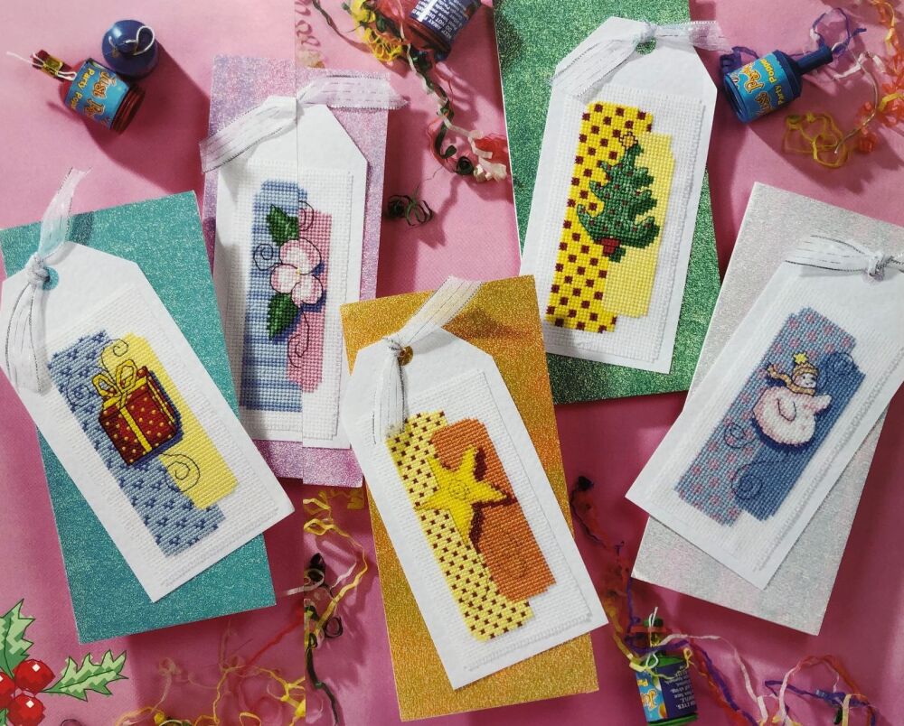 Festive Motif Christmas Cards ~ Five Cross Stitch Charts