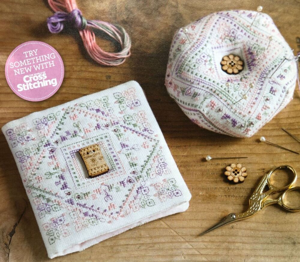 Needlecase & Biscornu Pincushion ~ Two Embroidery Patterns