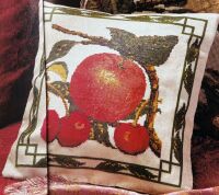 Apple and Cherry Cushion ~ Cross Stitch Chart