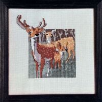 Fallow Deer in Woodland ~ Cross Stitch Chart