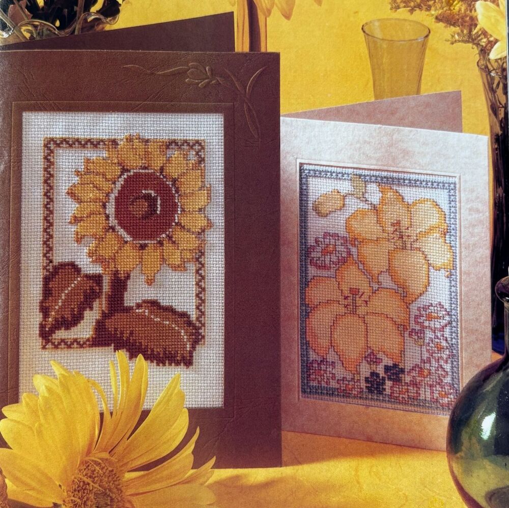 Sunflower and Moonflower Cards ~ Two Cross Stitch Chart