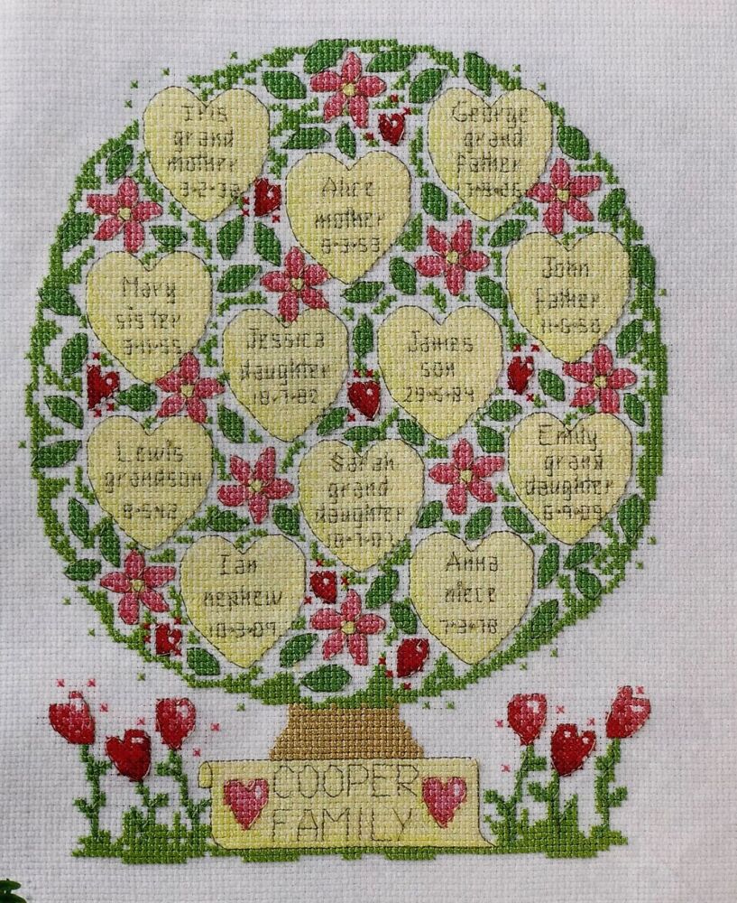 Family Tree Sampler ~ Cross Stitch Chart