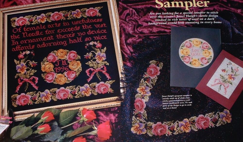 Needlework Verse Sampler ~ Cross Stitch/Needlepoint Chart