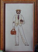 Old Fashioned Gentleman Bowler ~ Cross Stitch Chart