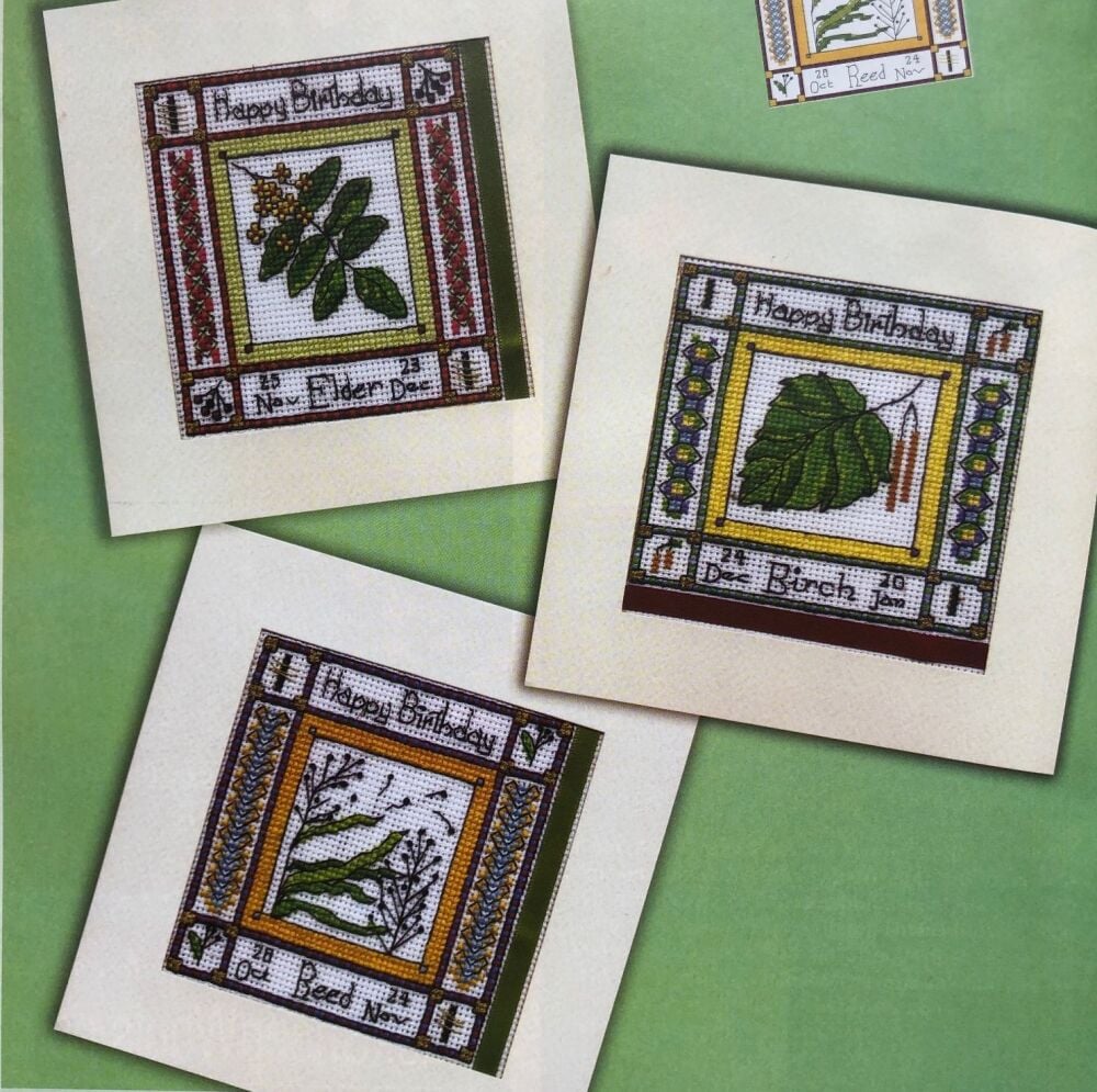 Celtic Tree Birthday Cards ~ Three Cross Stitch Charts