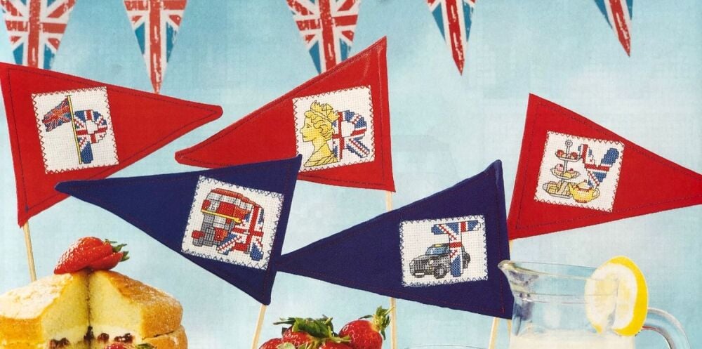 British Patriotic ABC Alphabet ~ 26 Cross Stitch Charts