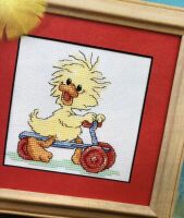 Baby Duck on a Scooter ~ Cross Stitch Chart