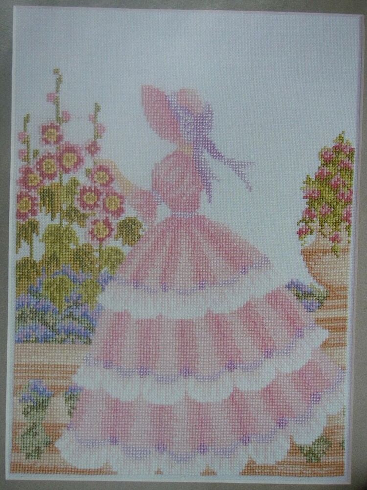 Crinoline Lady in her Garden ~ Cross Stitch Chart