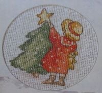 Girl Decorating Christmas Tree ~ Cross Stitch Chart