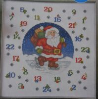 Skating Santa Claus ~ Cross Stitch Chart