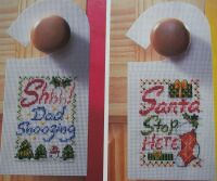 Hanging Door Signs ~ Four Cross Stitch Charts