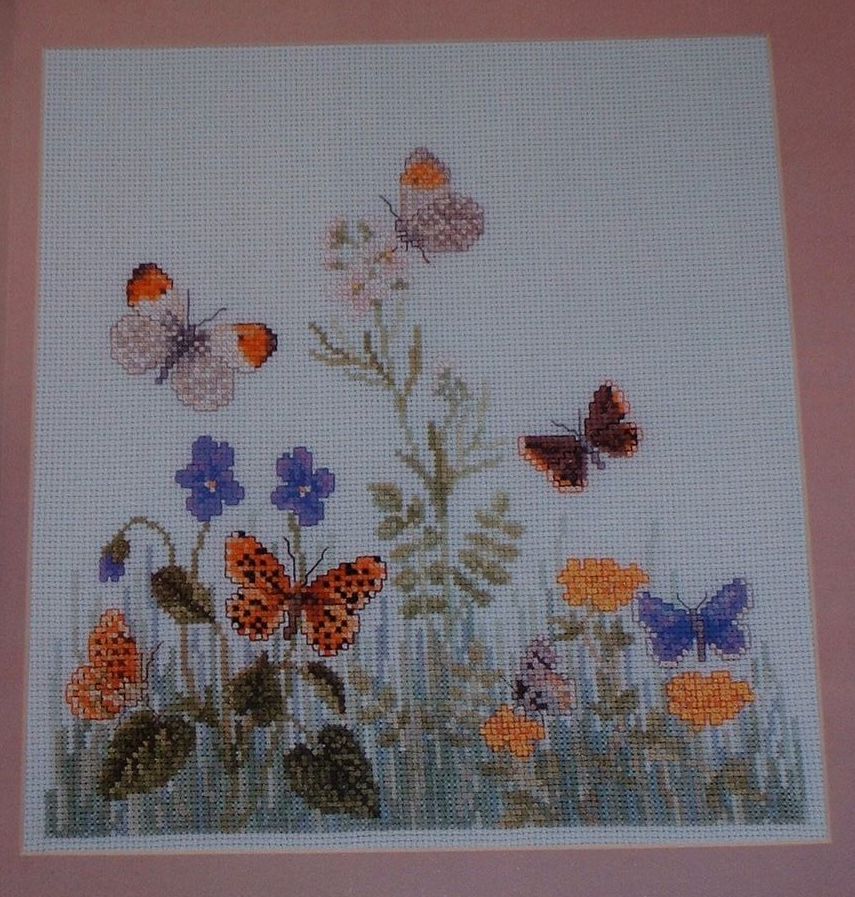 Early Summer Butterflies in a meadow ~ Cross Stitch Chart