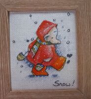 Humphrey's Corner Elephant in the Snow ~ Cross Stitch Chart