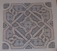 Elizabethan Knot Garden ~ Blackwork Embroidery Pattern