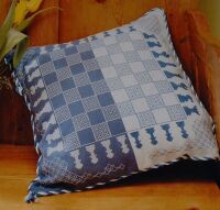 Chessboard Cushion ~ Cross Stitch & Blackwork Embroidery Pattern