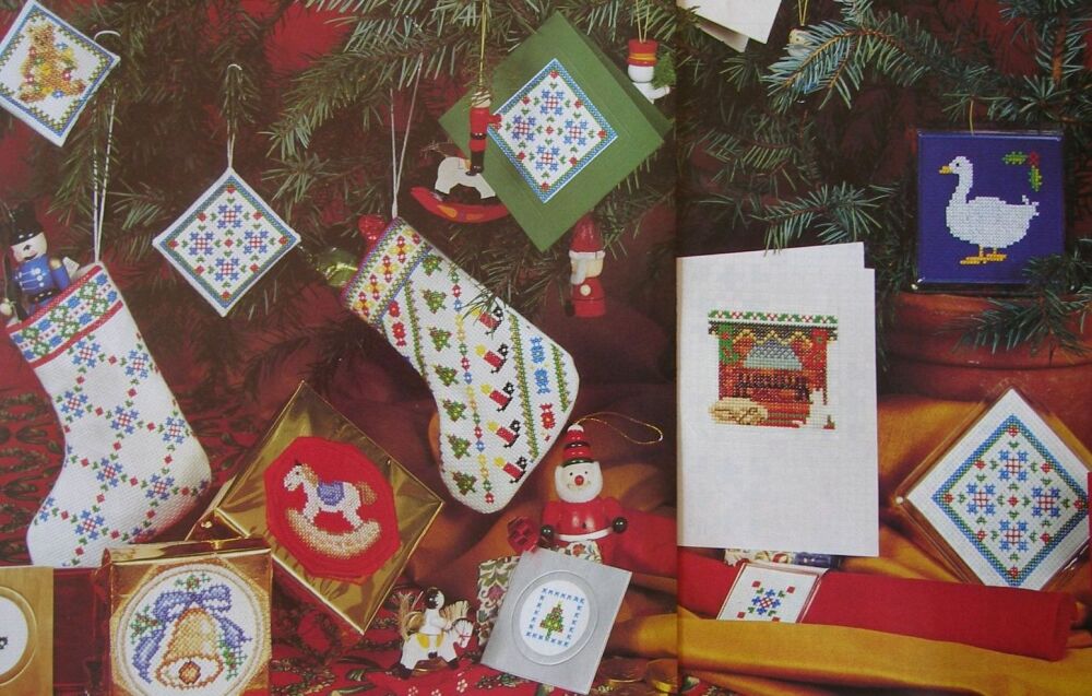 Mini Christmas Stockings, Cards, Decorations & Gift Tags ~ Cross Sttich Cha