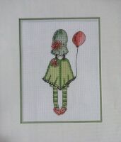Peekaboo Kid in Poncho ~ Cross Stitch Chart
