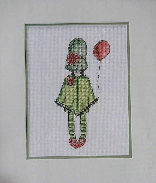 Peekaboo Kid in Poncho ~ Cross Stitch Chart