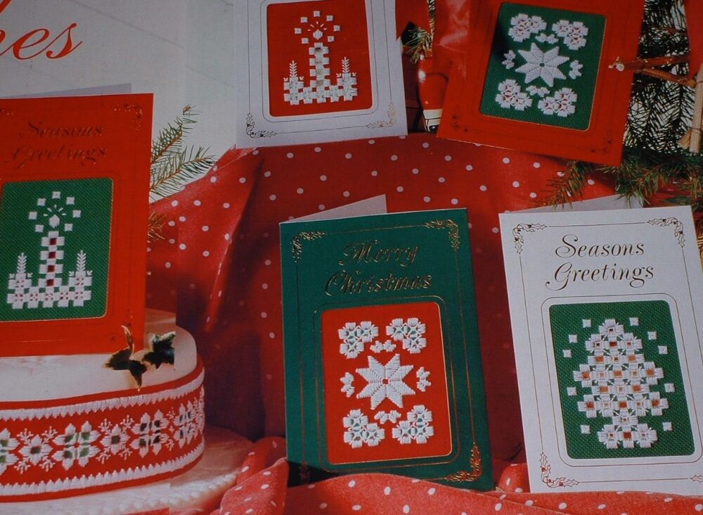 Scandinavian Christmas Cards & Cake Band ~ Four Hardanger Patterns