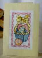 Easter Egg Basket Cupcake Card ~ Cross Stitch Chart