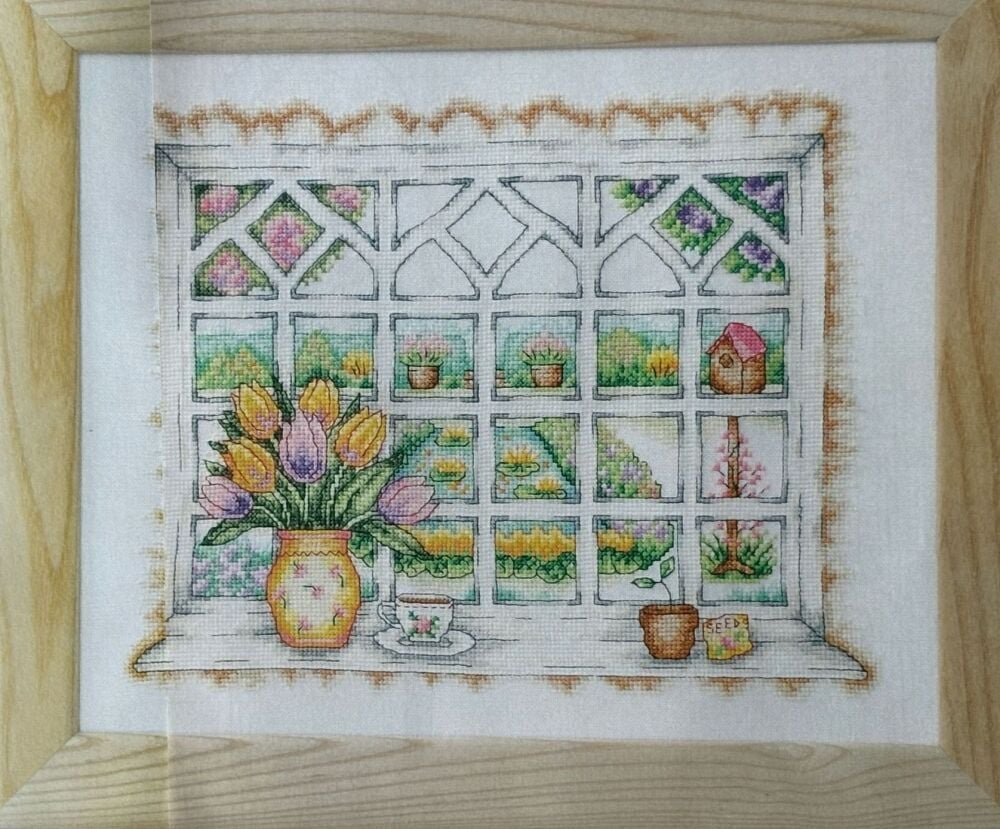 Open Window on a Summer Garden ~ Cross Stitch Chart