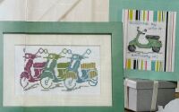 Scooters ~ Two Cross Stitch Charts