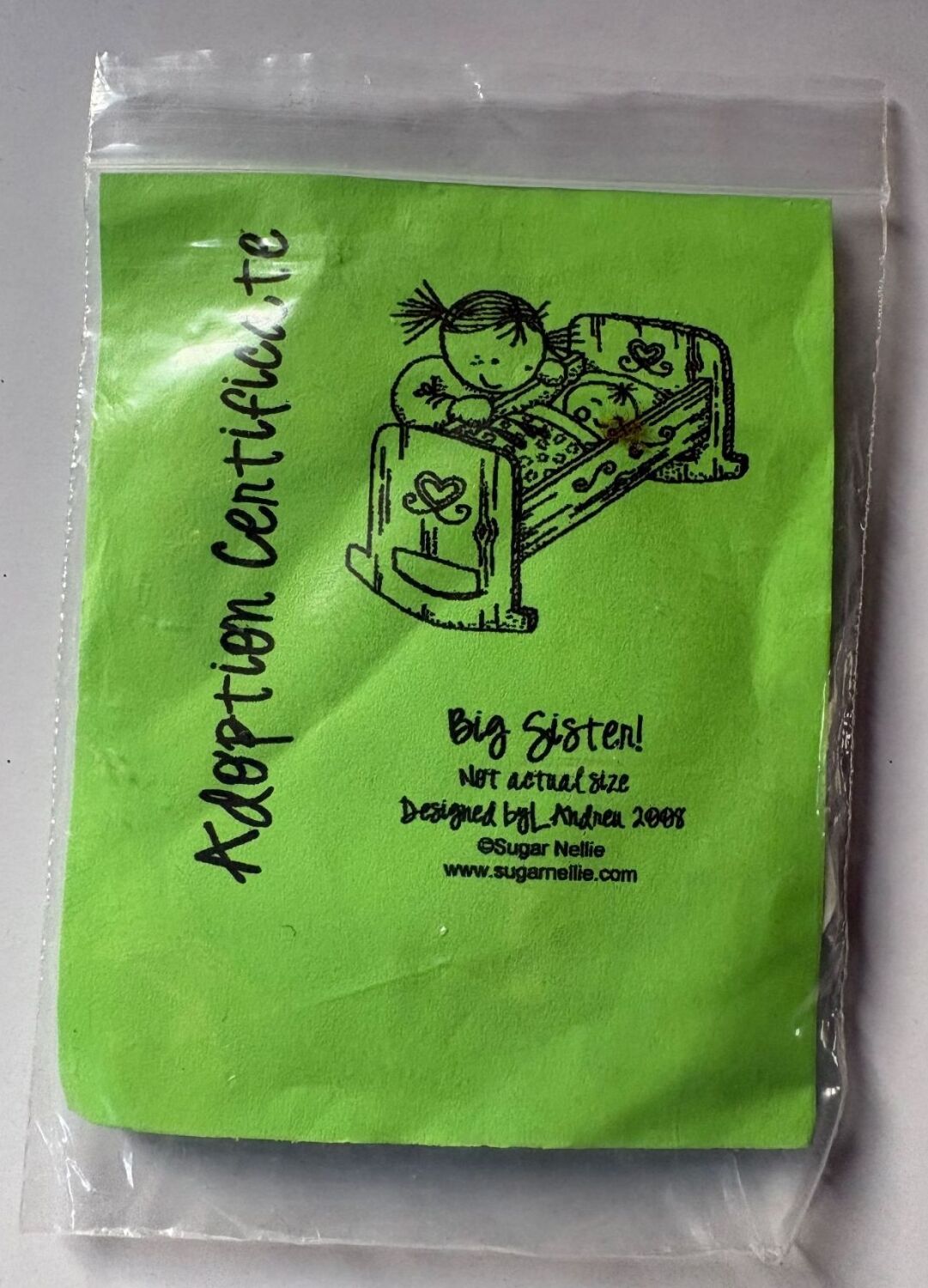 Sugar Nellie: Big Sister ~ Mounted Rubber Stamp