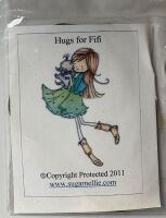 Sugar Nellie: Hugs for Fifi ~ Unmounted Rubber Stamp