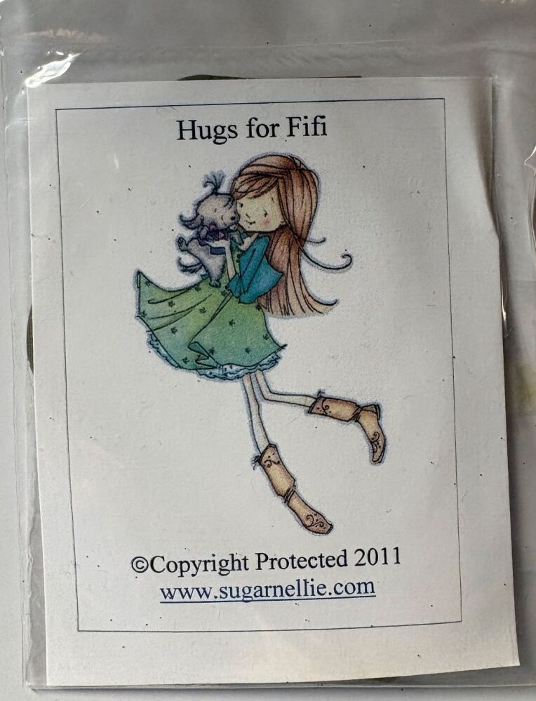 Sugar Nellie: Hugs for Fifi ~ Unmounted Rubber Stamp