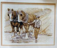 Nostalgic Shire Horses ~ Cross Stitch Chart