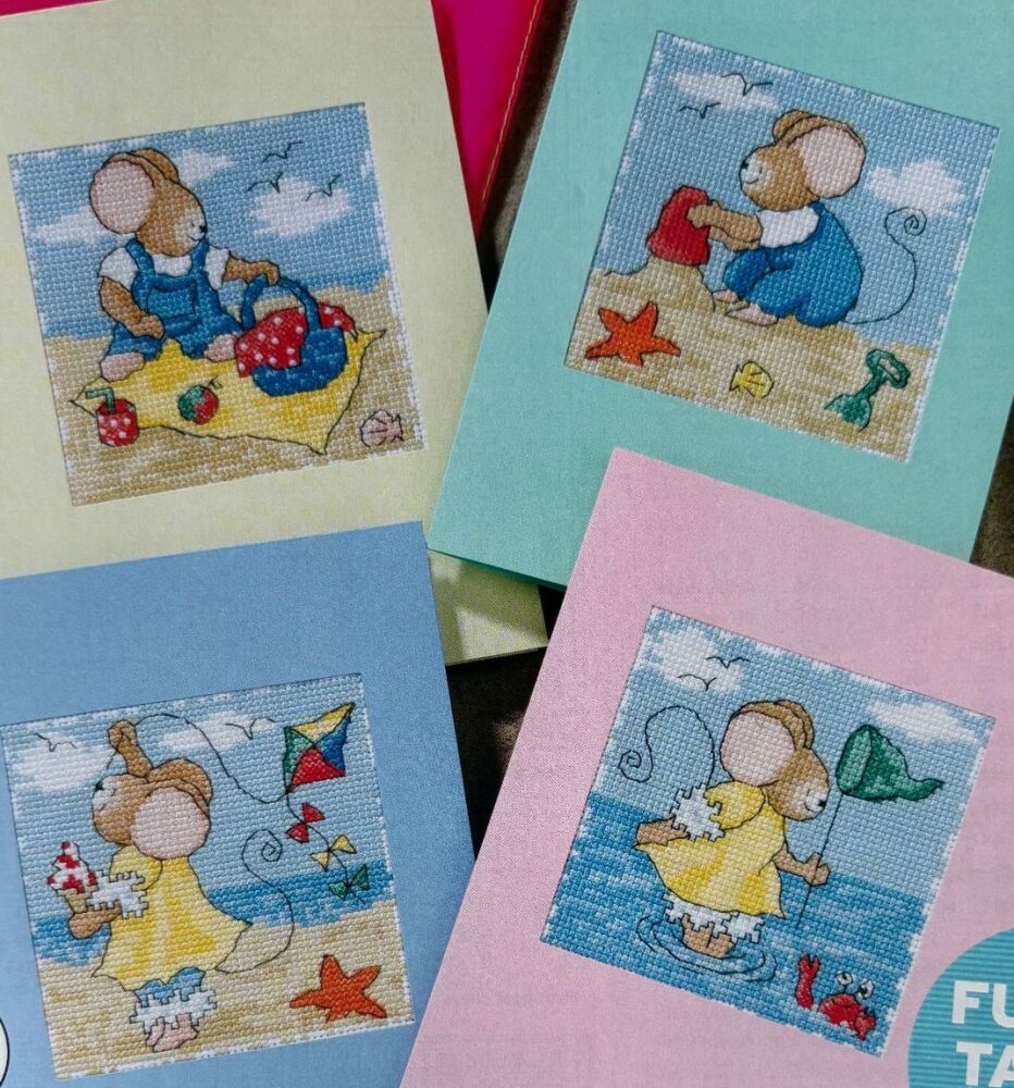 Summertime Mice Cards ~ Four Cross Stitch Charts