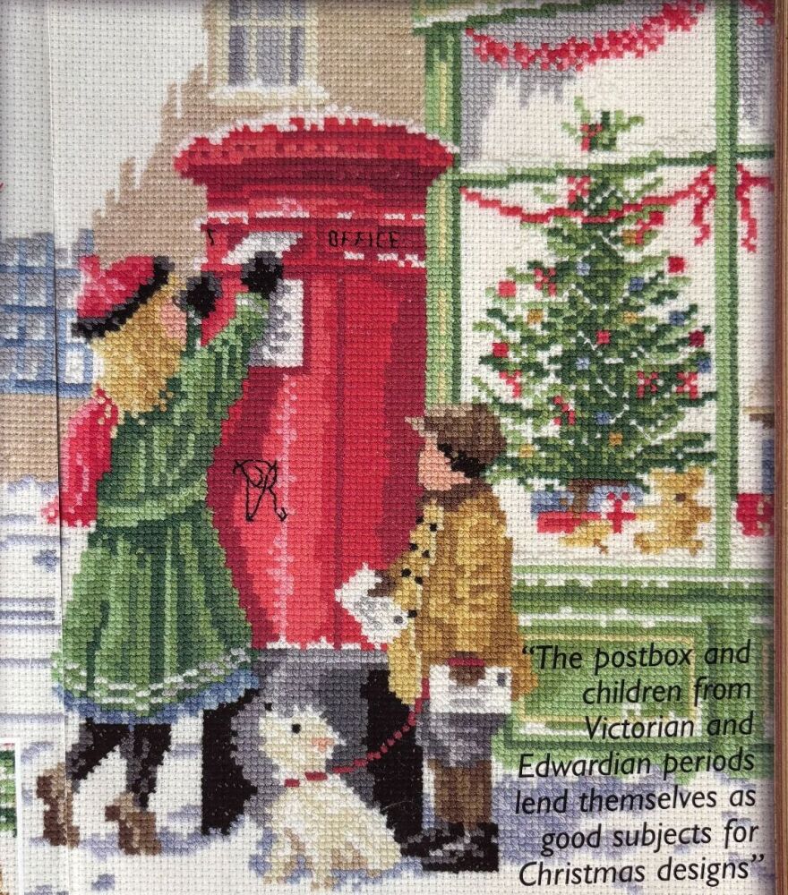Nostalgic Christmas Postbox Scene ~ Cross Stitch Chart