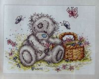 Tatty Teddy with Picnic Basket ~ Cross Stitch Chart