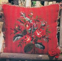 A Garland of Roses Cushion ~ Needlepoint Pattern