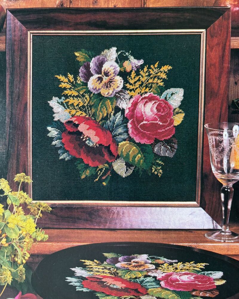Antique Flowers ~ Needlepoint OR Cross Stitch Pattern