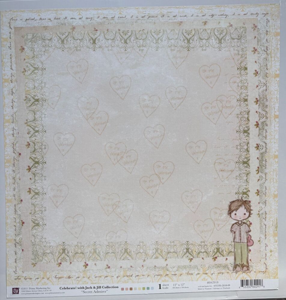 Prima Marketing ~ Celebrate! with Jack & Jill Collection ~ Secret Admirer